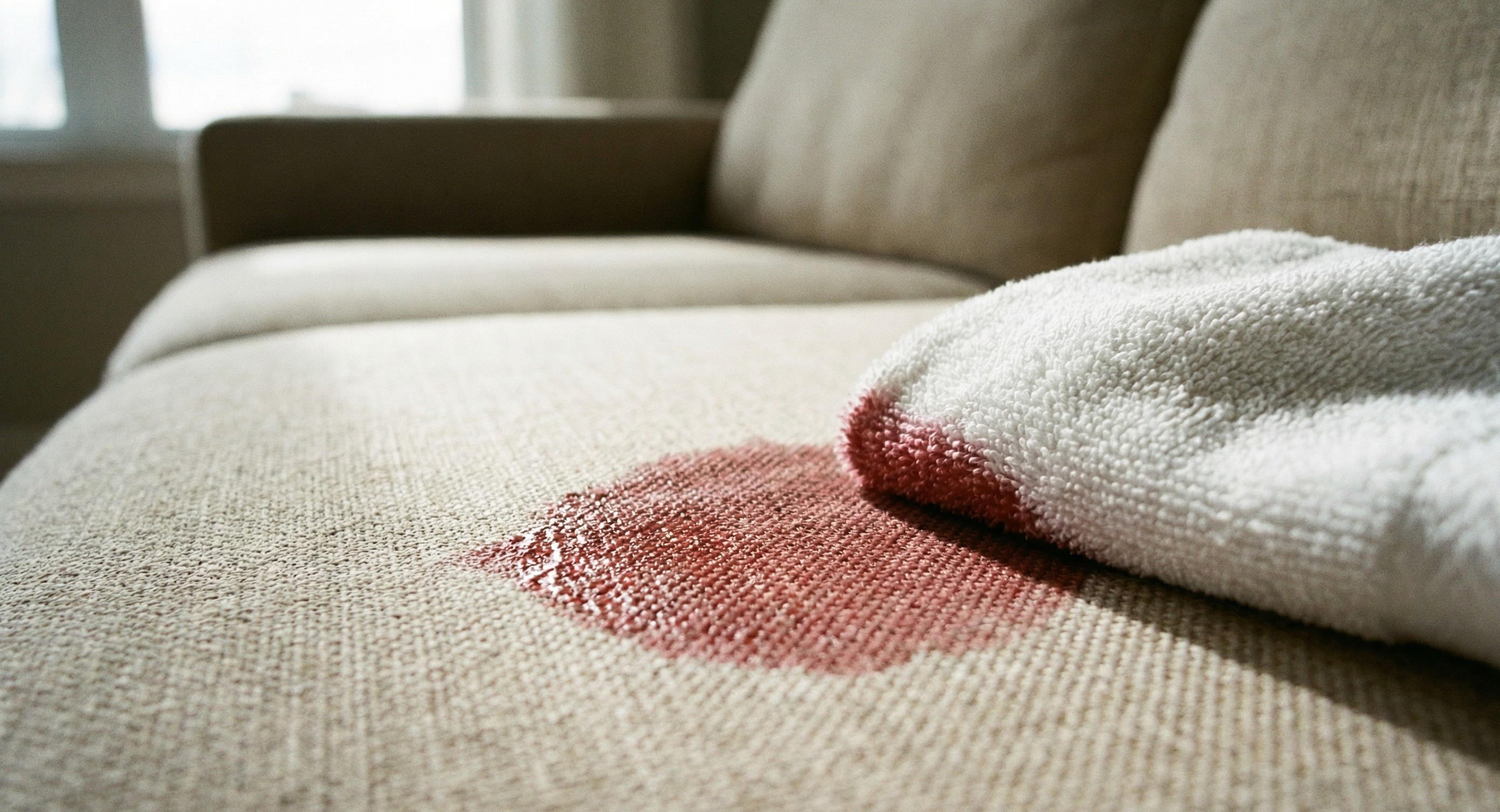 Plamy z wina i kawy na kanapie: szybka pomoc